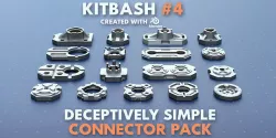 Simple Connector Kitbash Pack 4 3D model