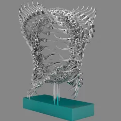 Skeleton Sculpture fantasy 3D model