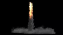 Space Shuttle Launch Smoke VDB 3D model