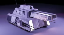 space tank Low-poly 3D model