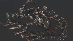 Spacecraft 02 Modular Pack Low-poly 3D model