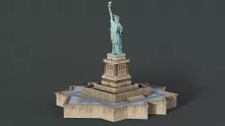 Statue of Liberty Low-poly 3D model