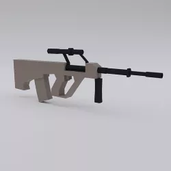 STEYR AUG Austrian bullpup assault rifle Low-poly 3D model