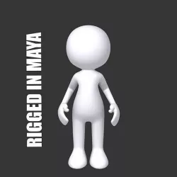 Stickman Character Rigged 3D model