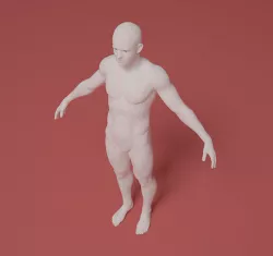 Synthetic humanoid 3D model