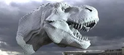 T Rex Head Sculpture 3D model