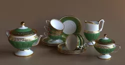 Tea set for six persons 3D model
