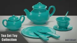 Tea Set Toy Collection 3D model