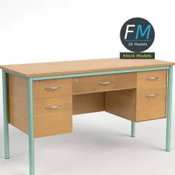 Teacher desk 2 3D model