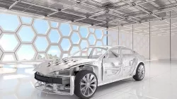 Tesla Model S Frame and Chassis in the interior model 3D model