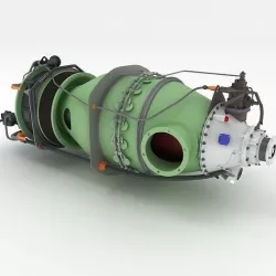 Turboprop Aircraft Engine Pratt and Whitney Canada PT6 3D model