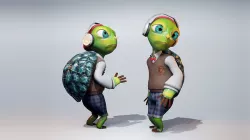 Turtle Character Rigged Cartoon Stylize 3D model Low-poly 3D model