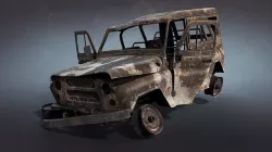 UAZ-3151 Burnt Low-poly 3D model