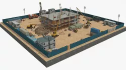 Under Construction Building - 03 Low-poly 3D model