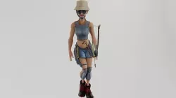 Unusual woman from the future 3D model