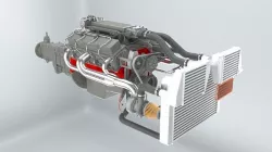 V8 Engine With Transmission 3D model
