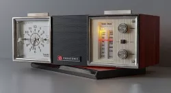 Vintage Panasonic FM-AM Clock Radio 3D model