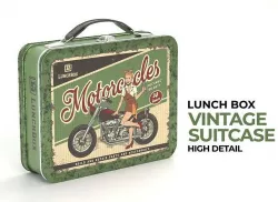 Vintage Suitcase -Lunch Box 3D model