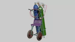 Welding cart Low-poly 3D model