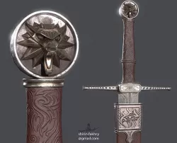 Witcher Sword Low-poly 3D model