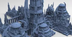 Wizard Skeleton Tower Scull Dome collection 3  3D model
