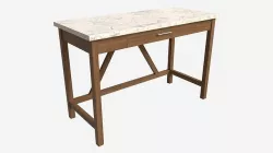 Wood Computer Writing Desk 3D model