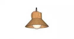 Wood Hood Sconce 3D model
