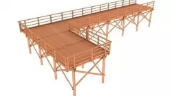 wooden pier 3D model