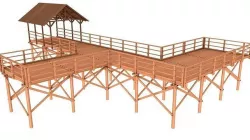 Wooden Pier 3D model