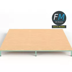 Wooden platform 3D model