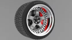 work meister s1 3piece wheel 3D model