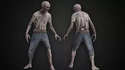 Zombie Ghoul Low-poly 3D model