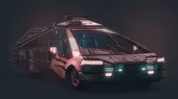 1982 2019 Blade Runner Ground Police Car Low-poly 3D model