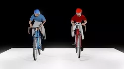 2 Cyclist Spinning and Grinding Low-poly Low-poly 3D model