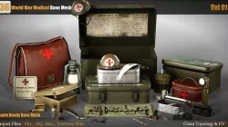 36 3Dmodel WW12 medical Base Mesh Low-poly 3D model