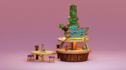 A bong shop blender lowpoly Low-poly 3D model