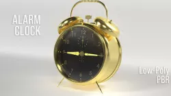 A Clockwork Alarm Clock Low-poly 3D model