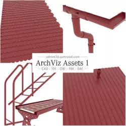 ADROM3D - ArchViz Assets No1 - Roofing 3D model