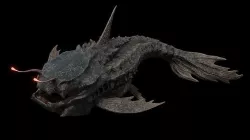 Alien Monster Fish Low-poly 3D model