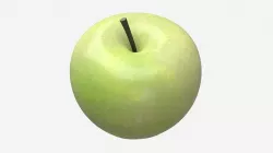 Apple single fruit green light 3D model