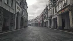 arcade streets shophouse Building 3D model