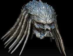 Assassin predator head with dreads  3D model