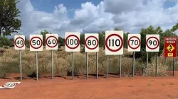 Australian Road Speed Signs  Low-poly 3D model