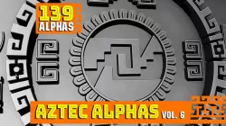 Aztec ALPHA BRUSHES  Volume 6 3D model