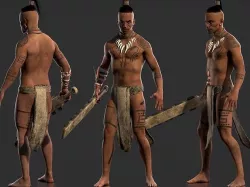 Aztec Low-poly 3D model