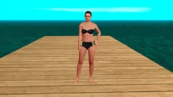 beautiful woman in a bikini Low-poly 3D model