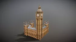 Big Ben Low-poly 3D model