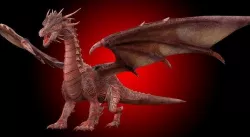Big Fire Red Dragon Rig 3D model