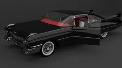 black classic car 3D model
