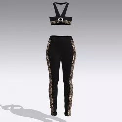 BLOUSE AND PANT LOOK STYLE FASHION LEOPAR AND BLACK COLOUR 3D model